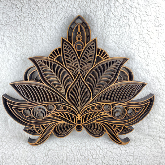 Water Lily - Laser Cut Woodworking Home Decor Wall Art